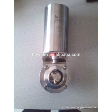 SS316L sanitary pneumatic butterfly valve